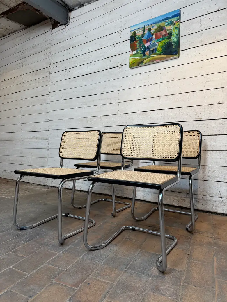 Série de 4 chaises de style Breuer – années 70 — Série de 4 chaises de style Breuer – années 70