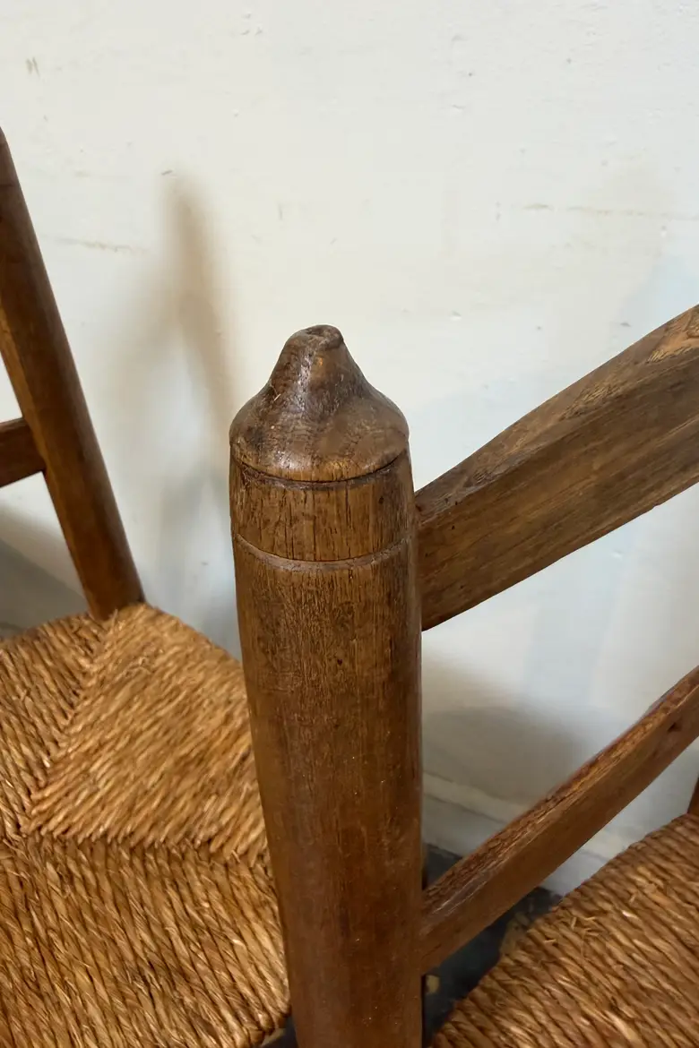 Série de 4 chaises paillées