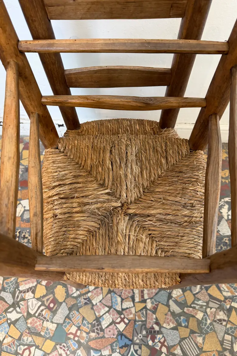 Série de 4 chaises paillées