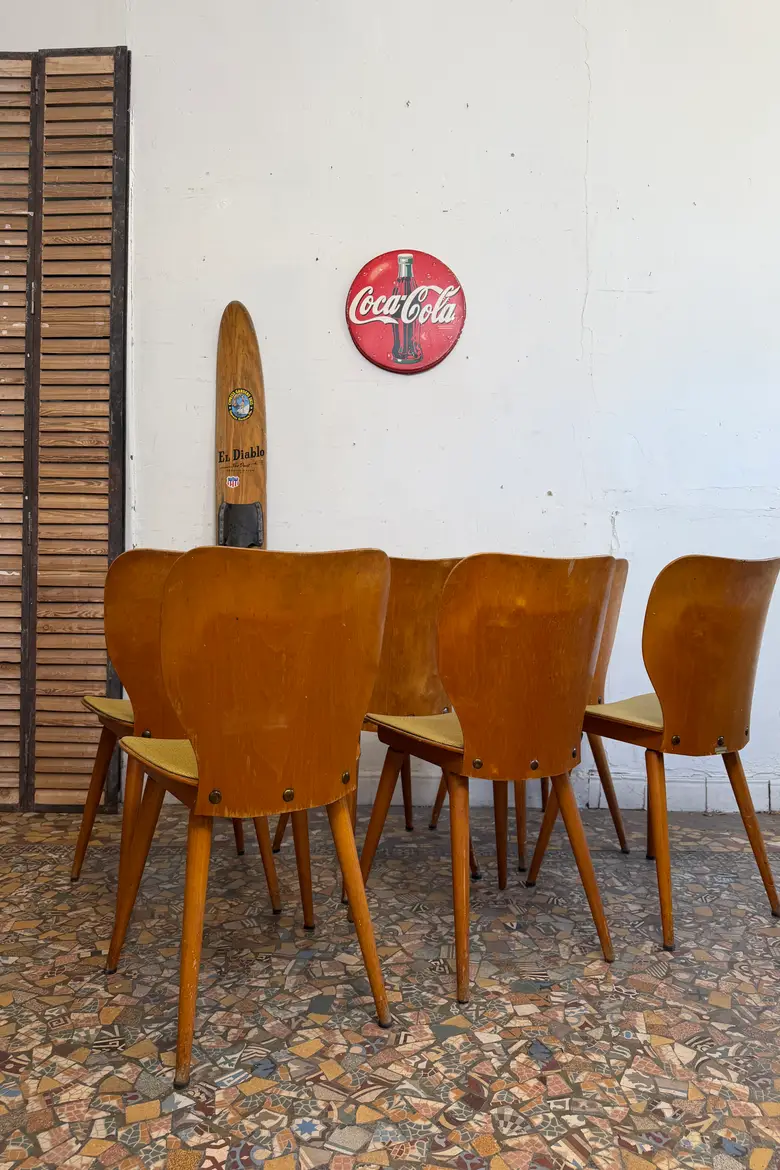 Série de 6 chaises bistrot Baumann