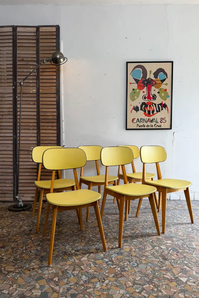 Série de 6 chaises vintage