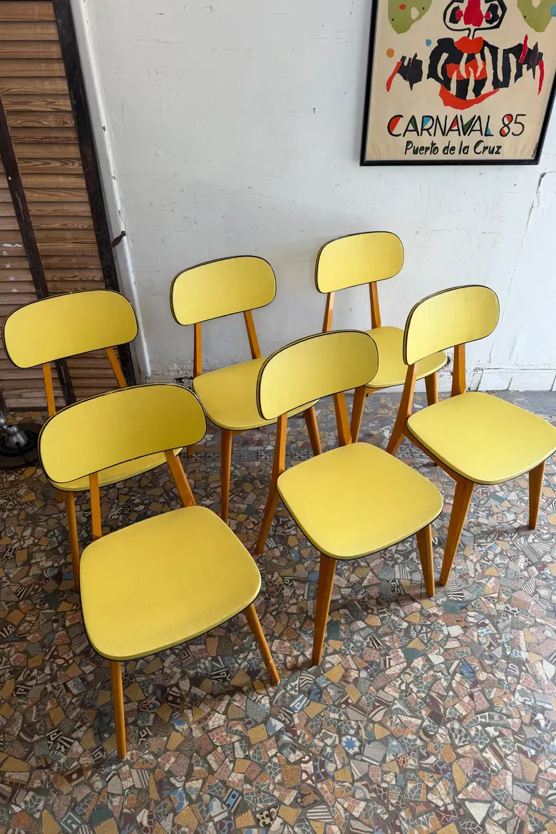 Série de 6 chaises vintage