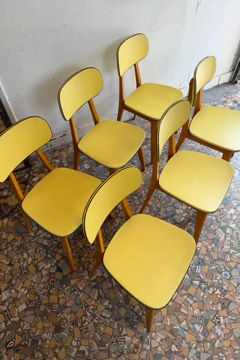 Série de 6 chaises vintage