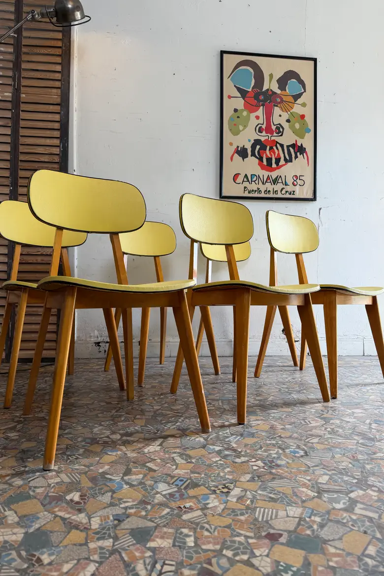Série de 6 chaises vintage