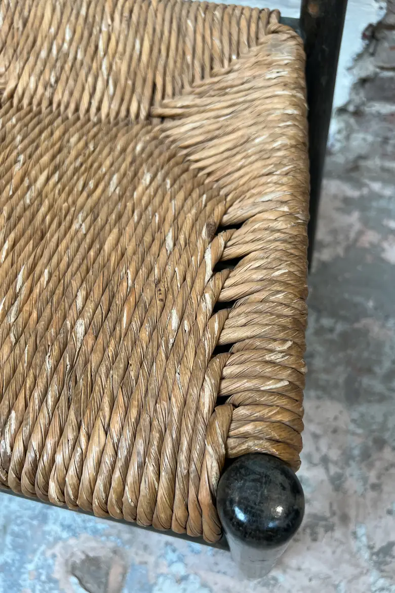 Série de 8 chaises vintage en bois dans le goût de Gio Ponti