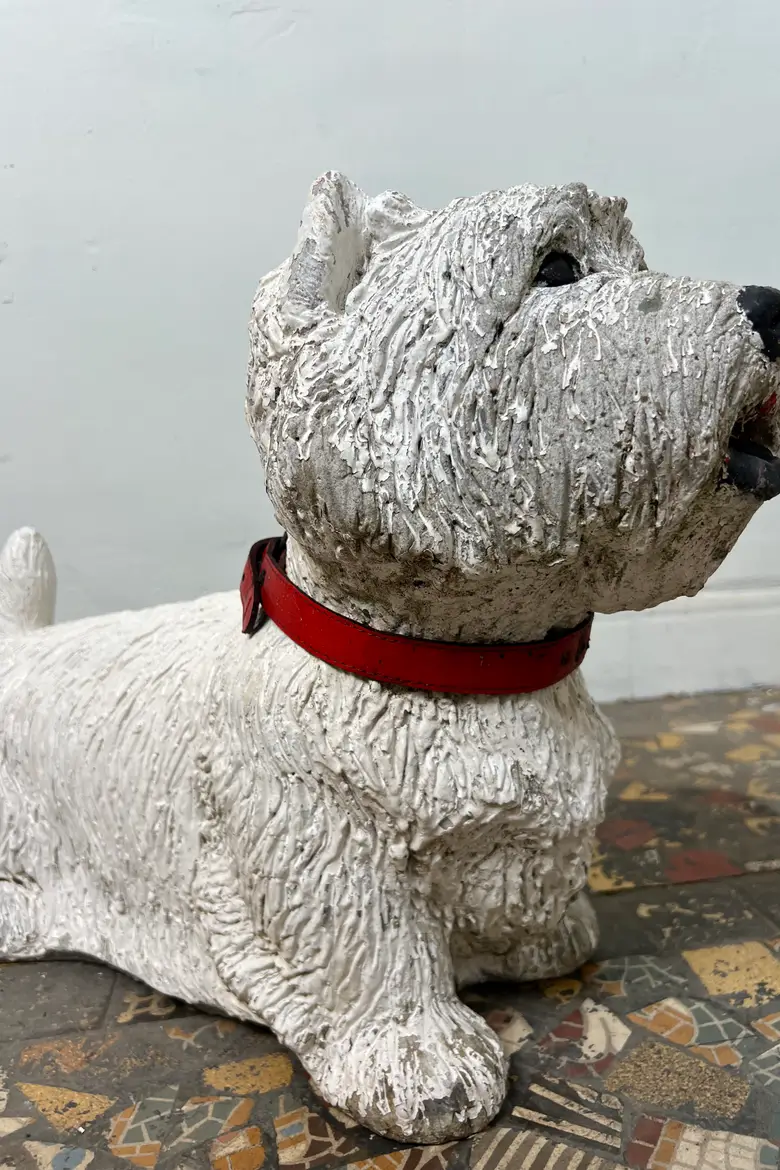 Statue en béton – Chien Westie – Années 80