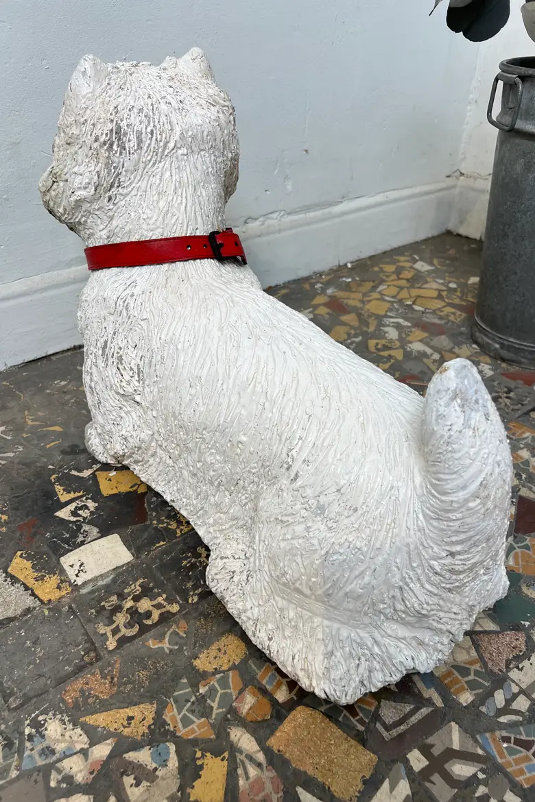 Statue en béton – Chien Westie – Années 80