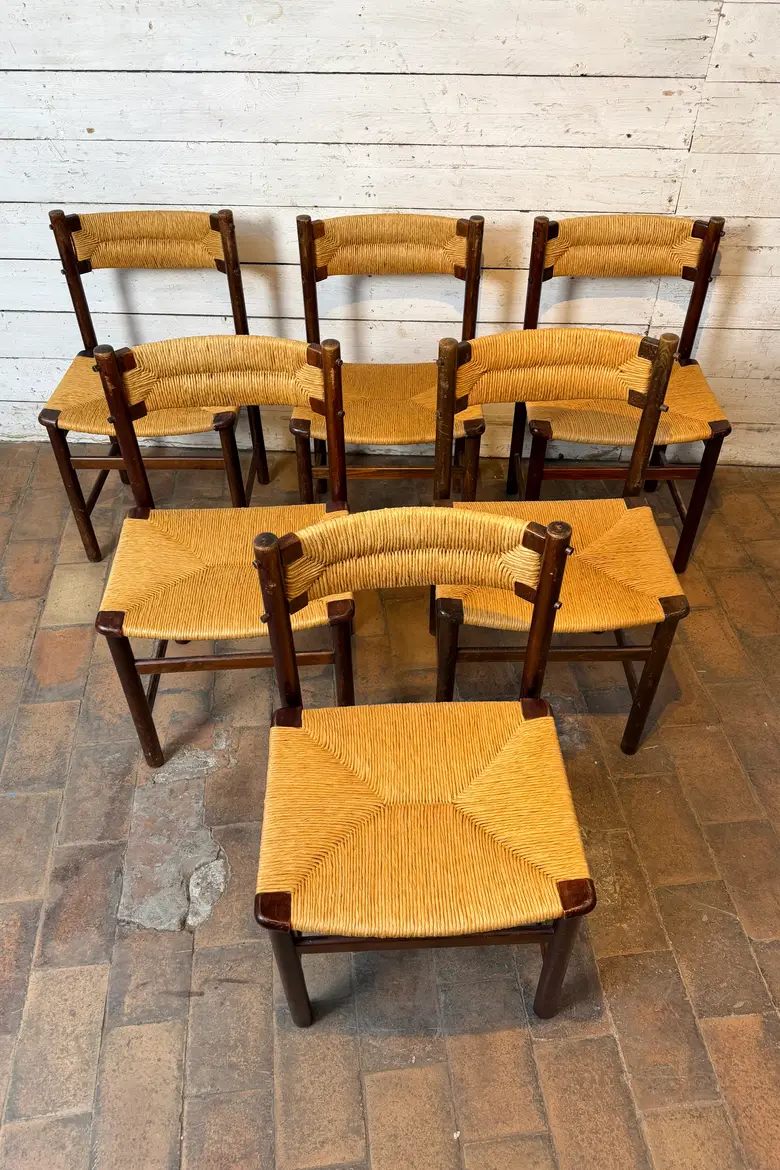 Suite de 6 chaises année 50