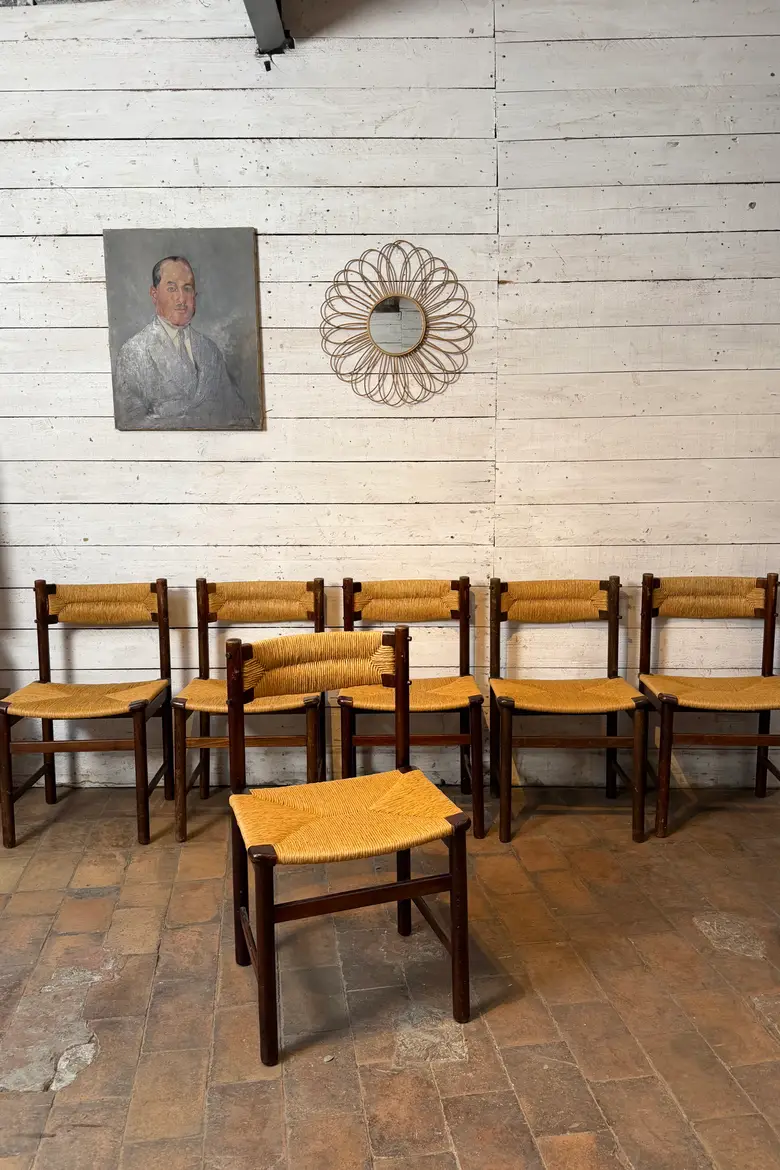 Suite de 6 chaises année 50