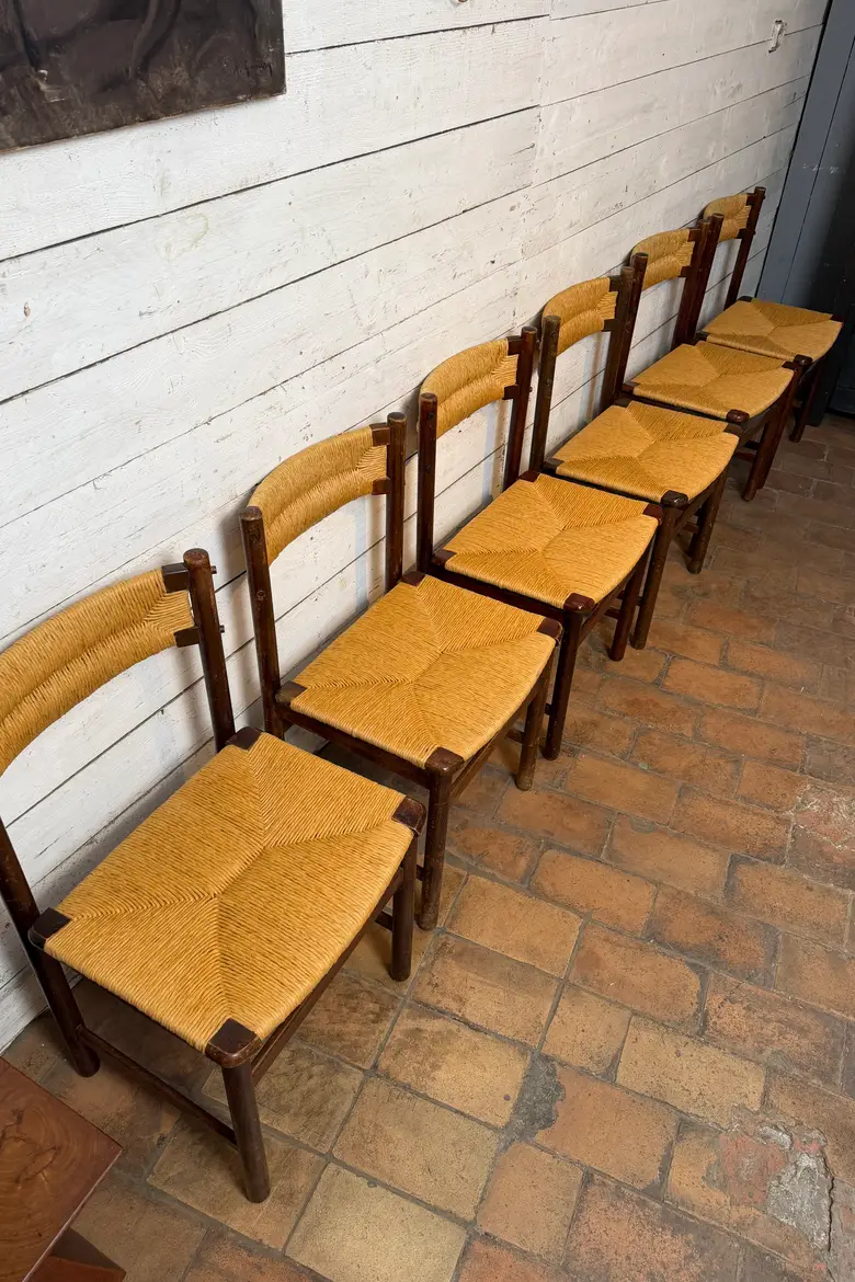 Suite de 6 chaises année 50
