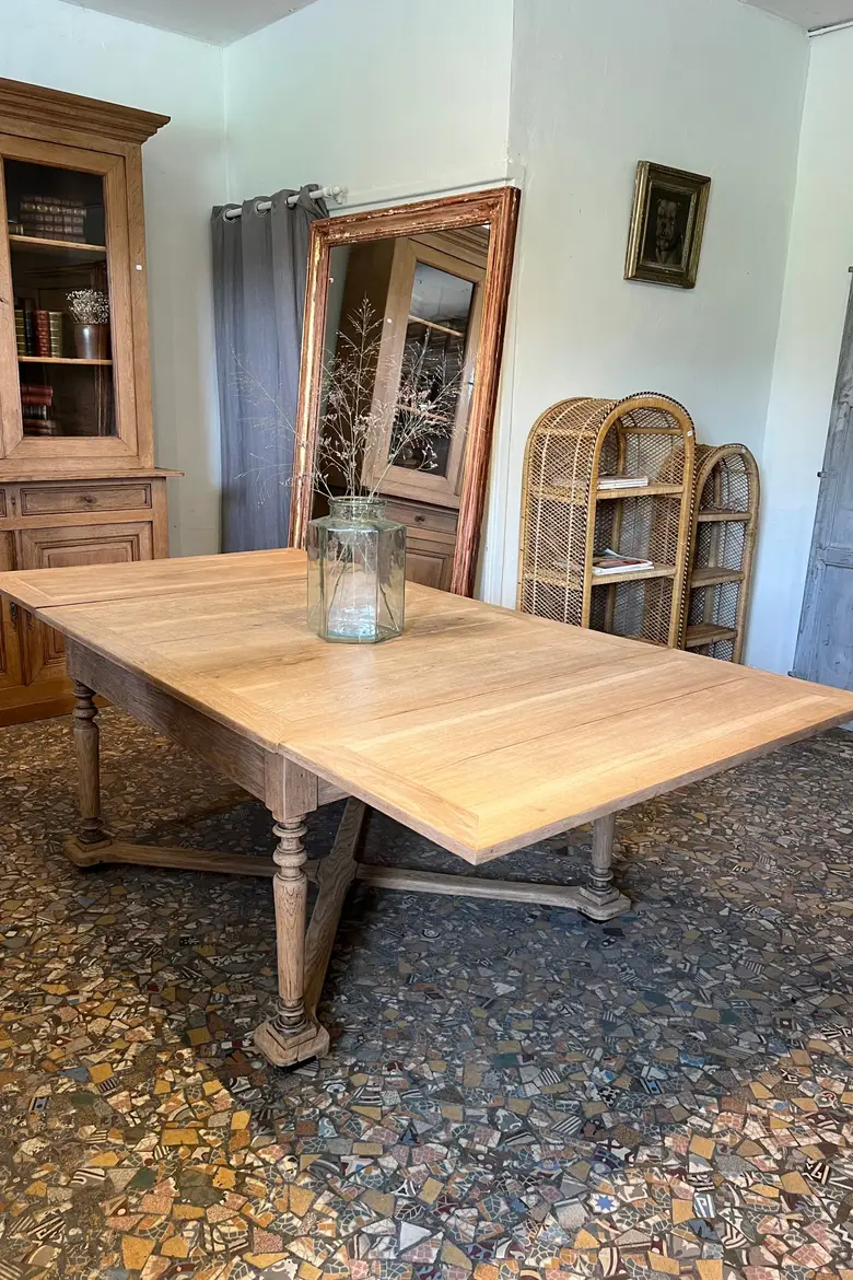 Table à rallonges en chêne Début XXème