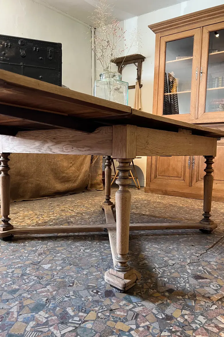 Table à rallonges en chêne Début XXème