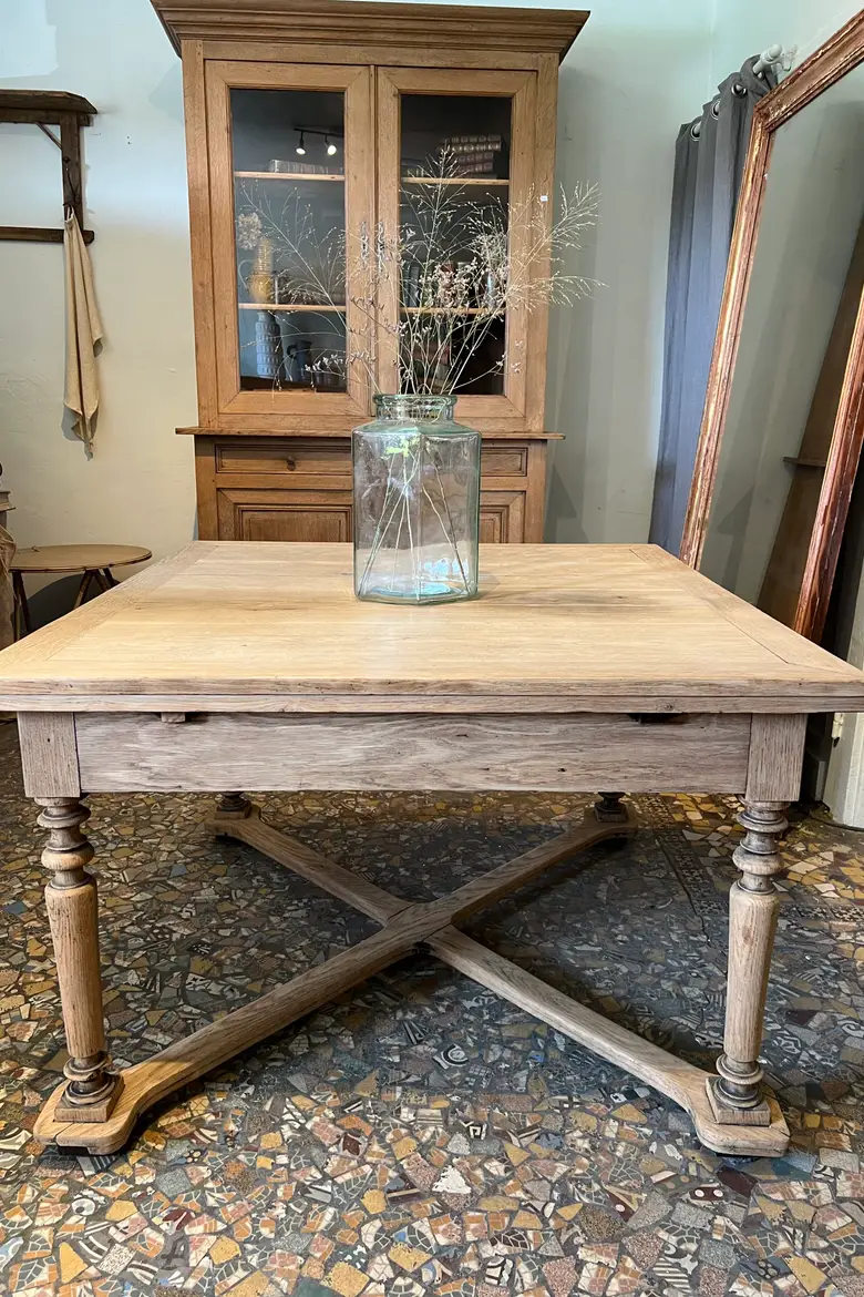 Table à rallonges en chêne Début XXème