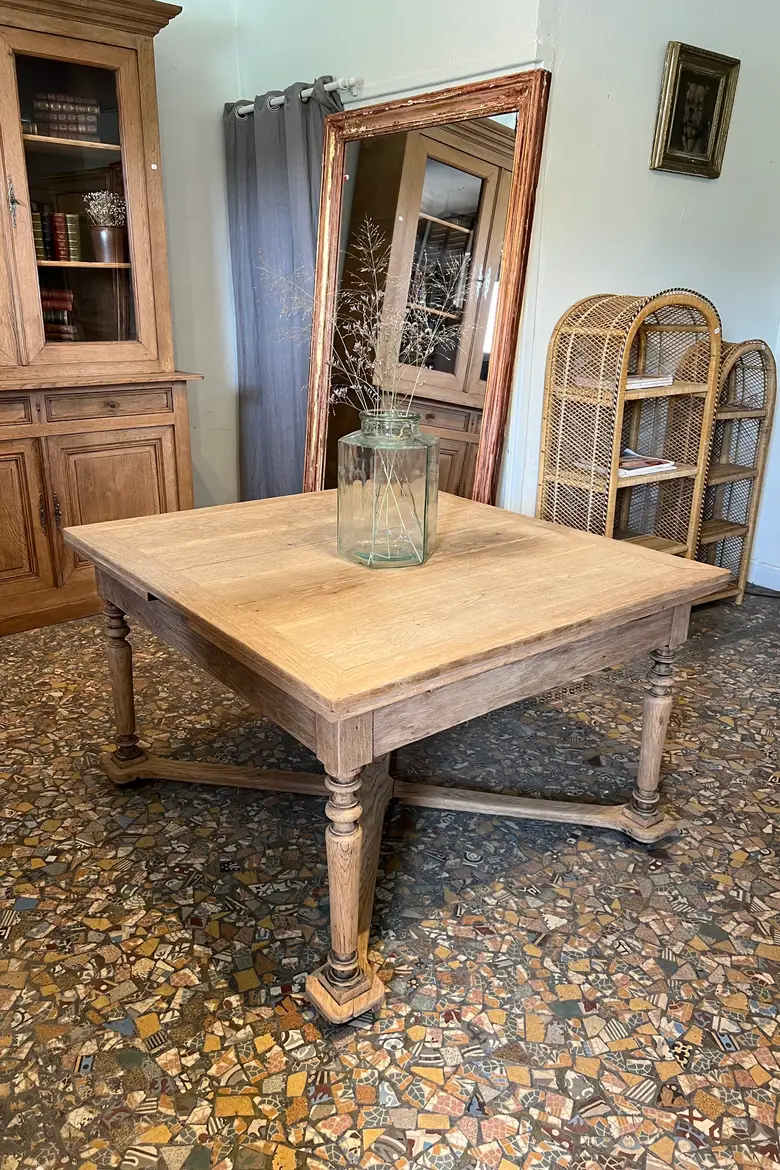 Table à rallonges en chêne Début XXème