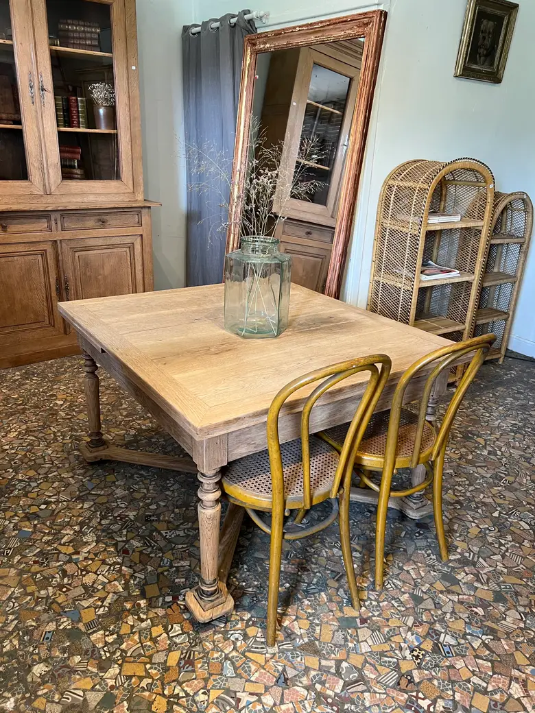 Table à rallonges en chêne Début XXème