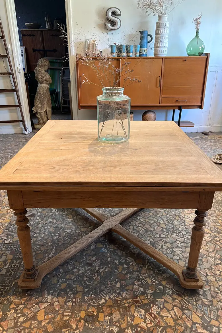 Table à rallonges en chêne Début XXème