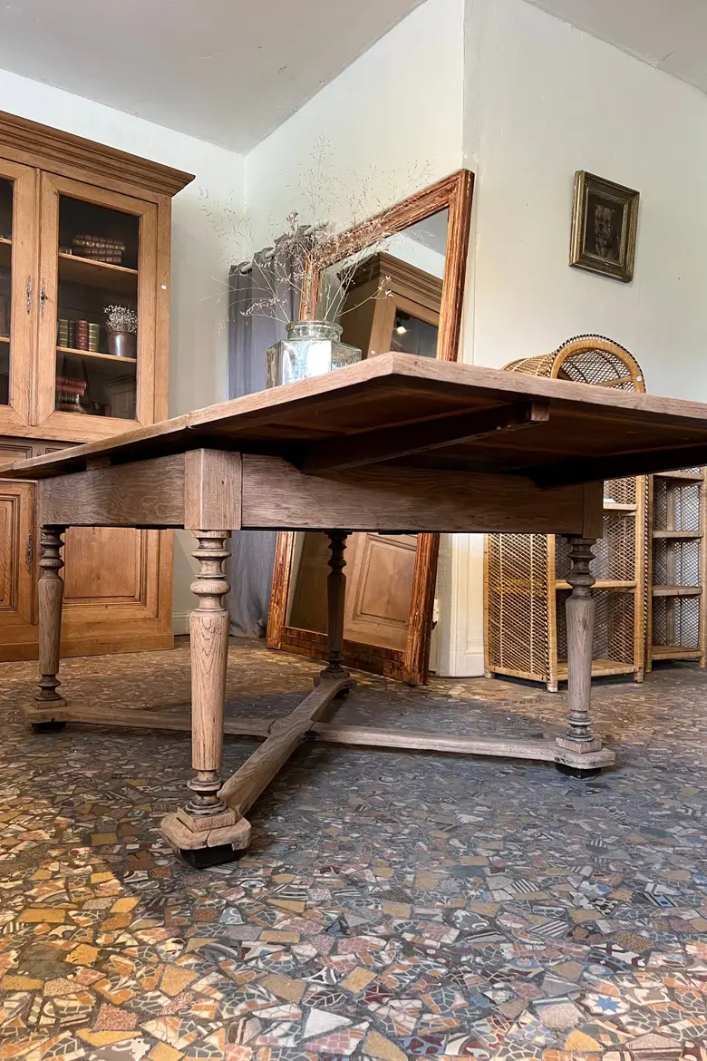 Table à rallonges en chêne Début XXème