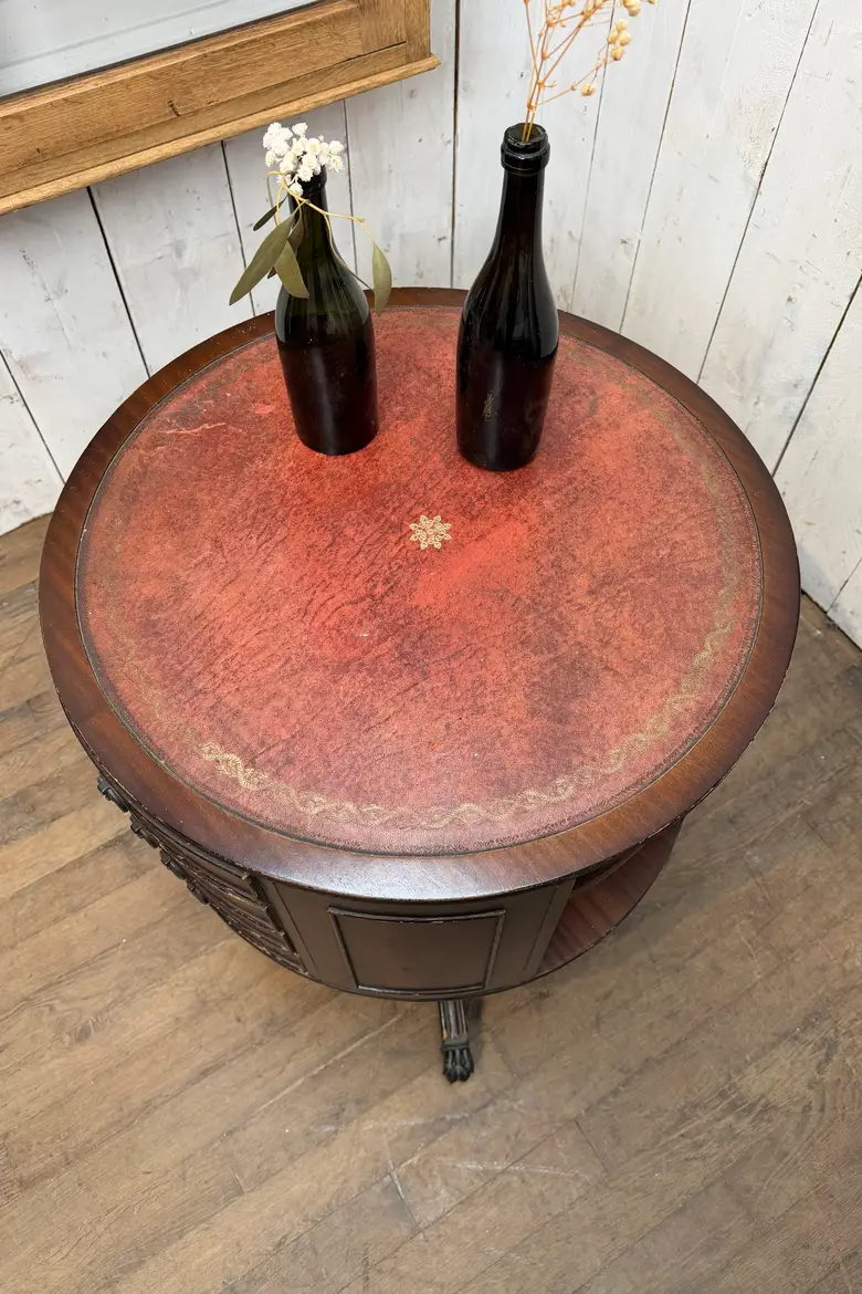 Table bar & bibliothèque tournante – fin XIXe / début XXe