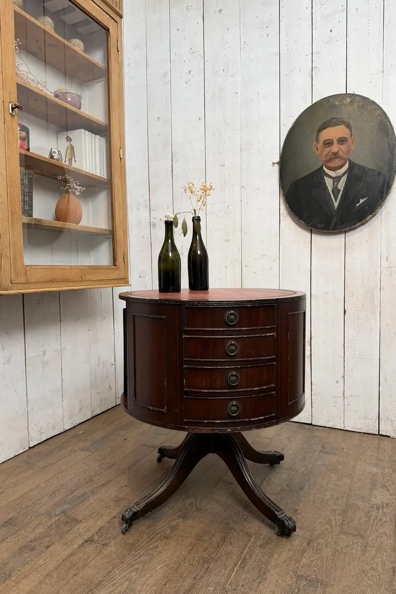 Table bar & bibliothèque tournante – fin XIXe / début XXe