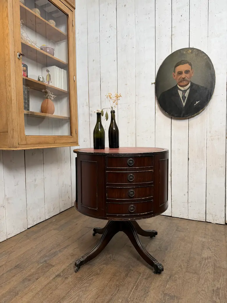 Table bar & bibliothèque tournante – fin XIXe / début XXe