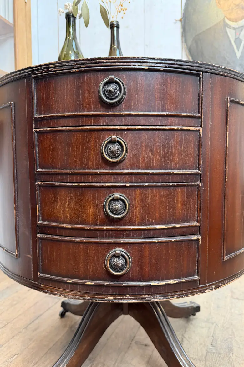 Table bar & bibliothèque tournante – fin XIXe / début XXe
