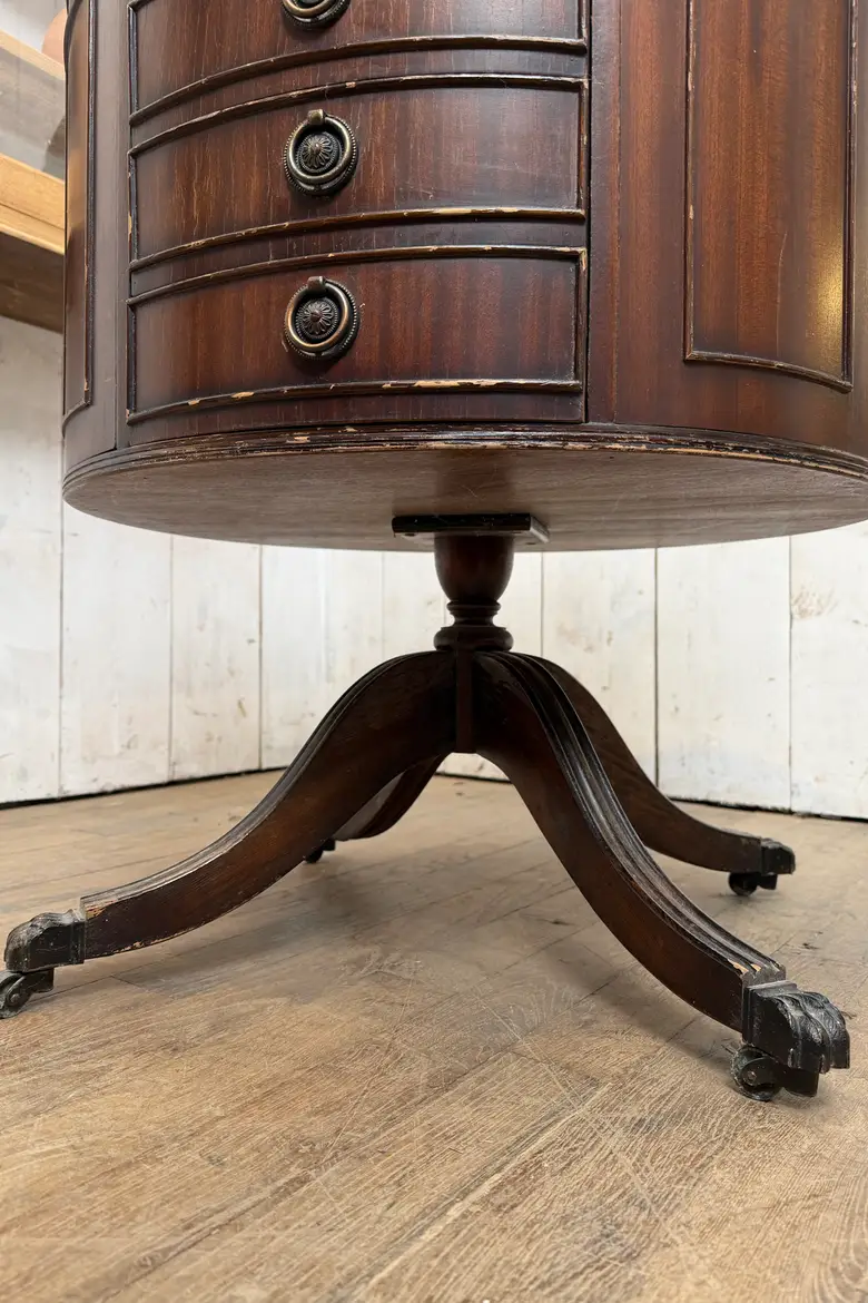 Table bar & bibliothèque tournante – fin XIXe / début XXe