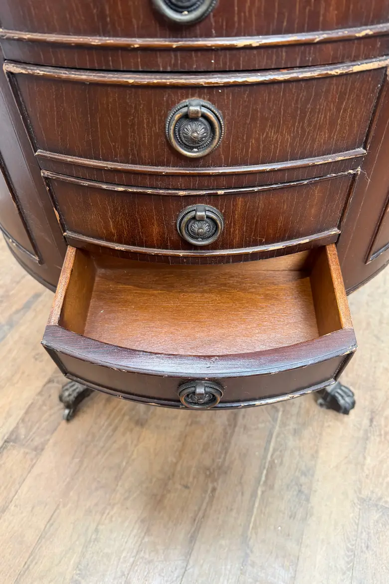 Table bar & bibliothèque tournante – fin XIXe / début XXe