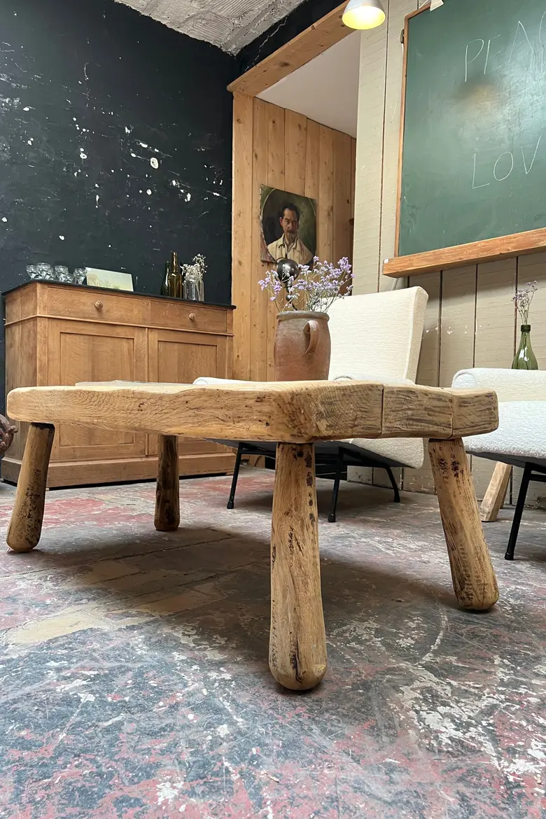 Table basse brutaliste Années 50