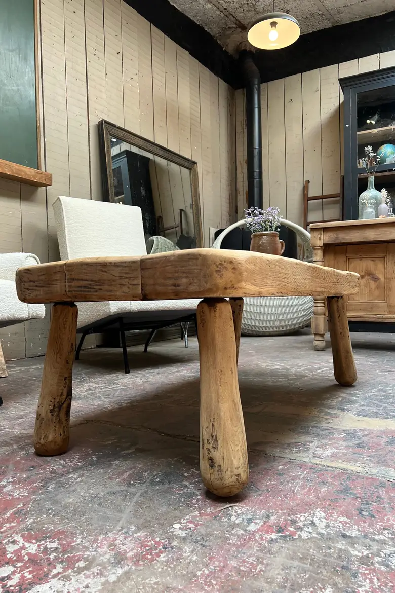 Table basse brutaliste Années 50