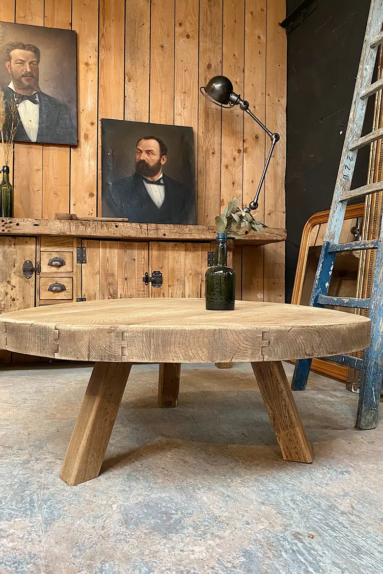 Table basse brutaliste Années 60