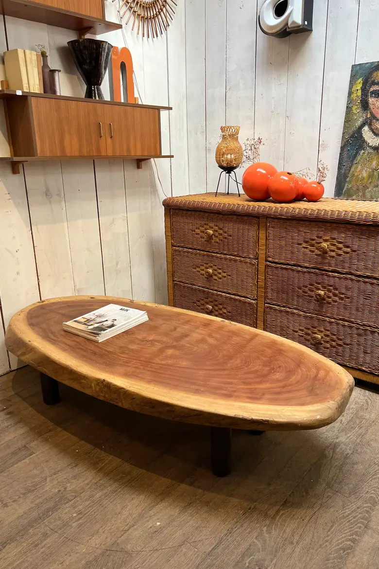 Table basse brutaliste Années 70