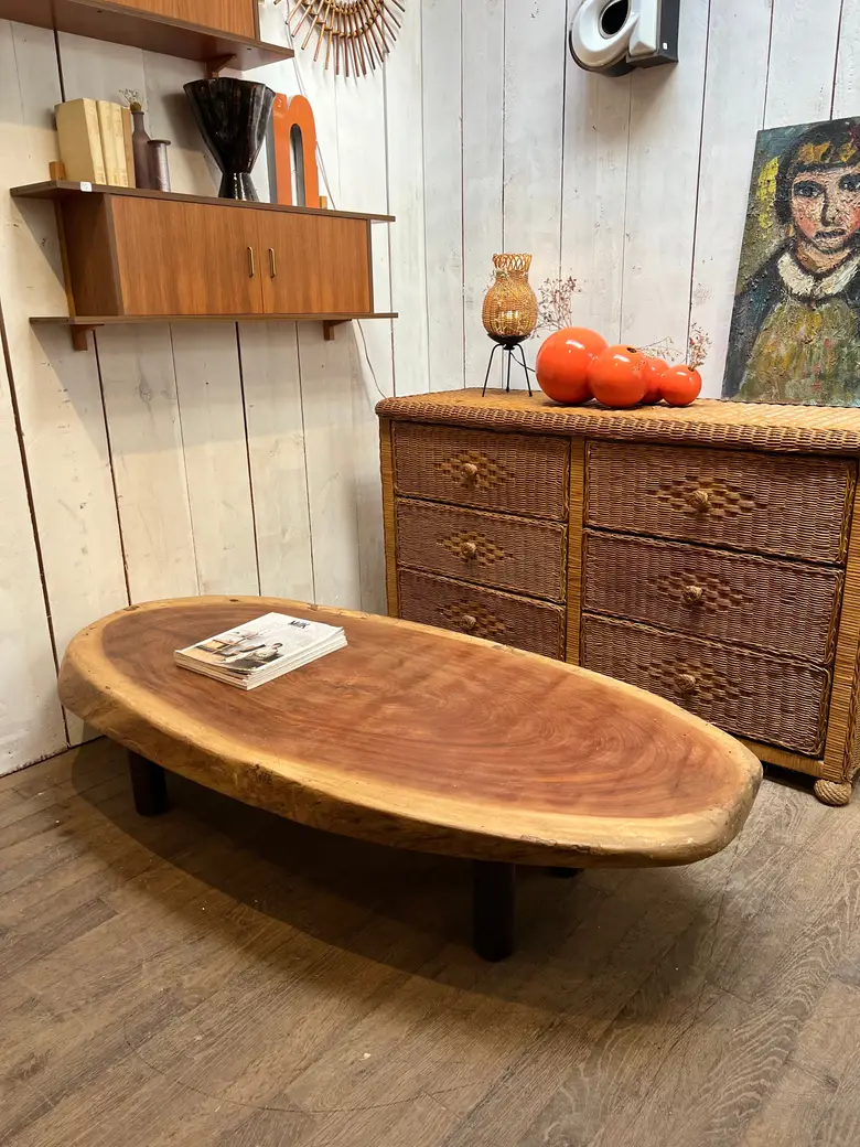 Table basse brutaliste Années 70