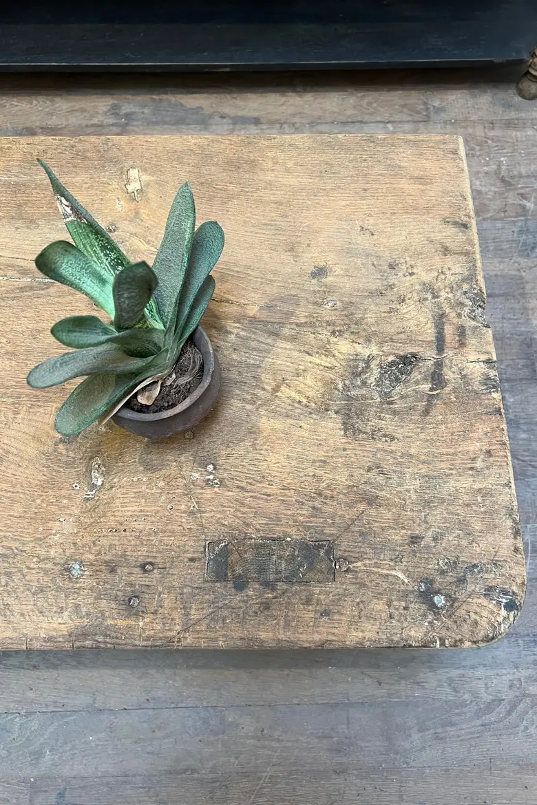 Table basse / console en chêne Début XXème