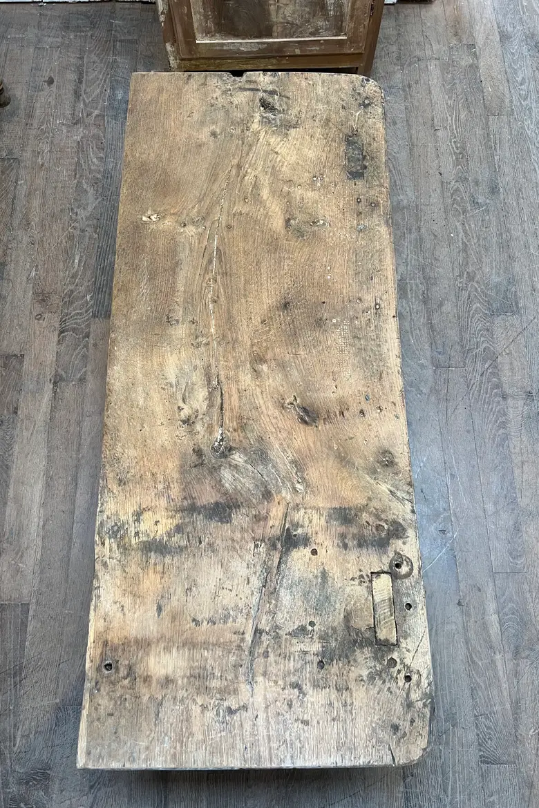 Table basse / console en chêne Début XXème
