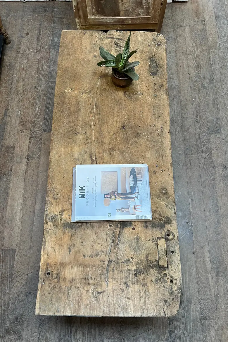Table basse / console en chêne Début XXème