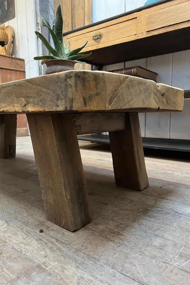 Table basse / console en chêne Début XXème