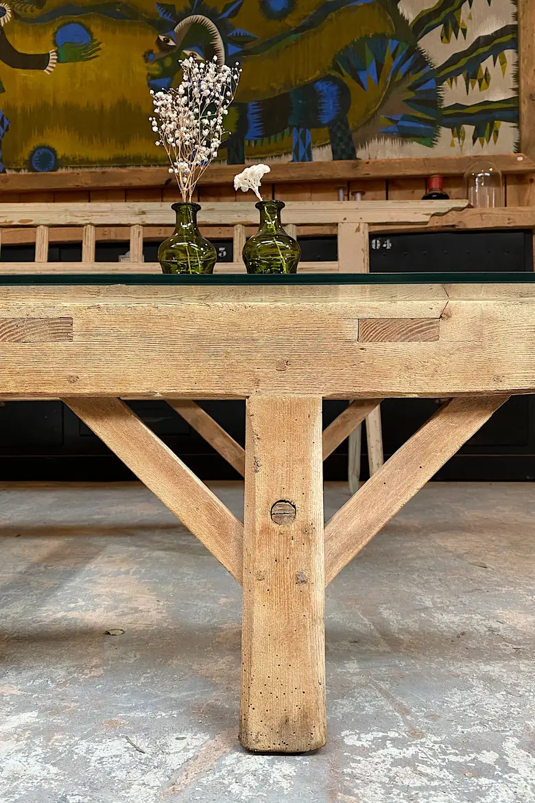 Table basse en bois et verre Début XXème
