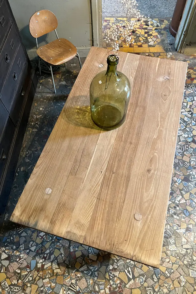 Table basse en châtaignier Début XXème