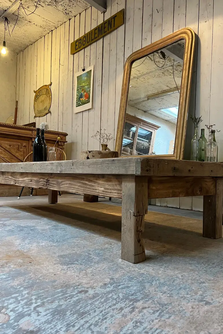 Table basse en chêne 1920
