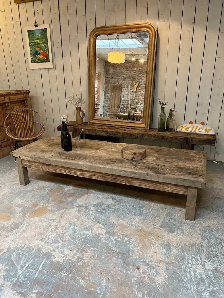 Table basse en chêne 1920