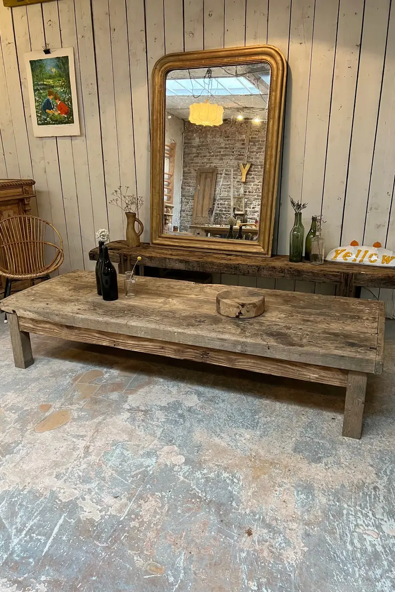 Table basse en chêne 1920