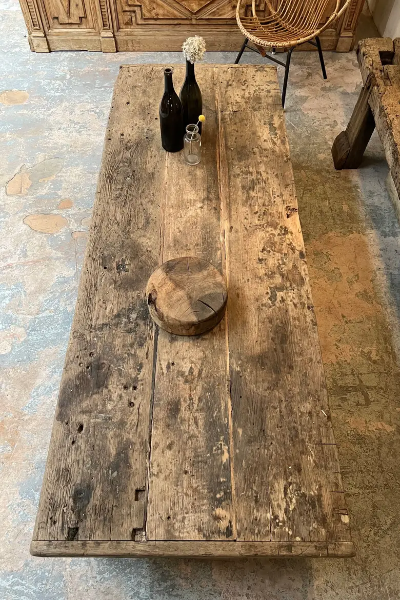 Table basse en chêne 1920