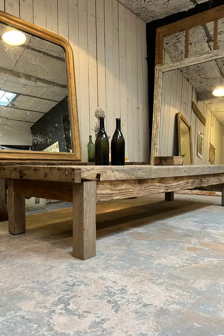 Table basse en chêne 1920