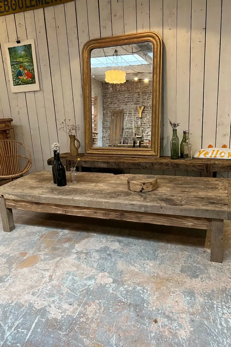 Table basse en chêne 1920
