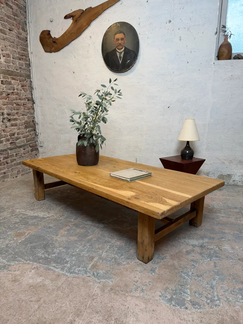 Table basse en chêne – années 50 — Table basse en chêne – années 50