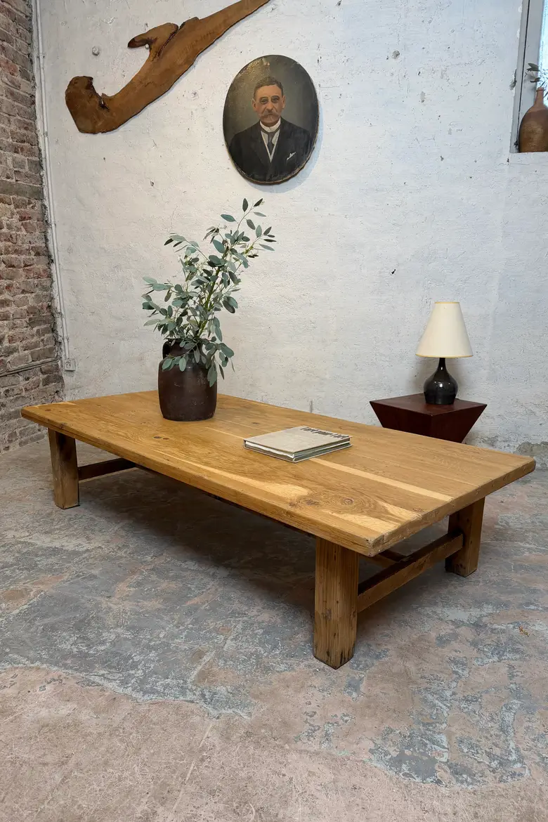 Table basse en chêne – années 50