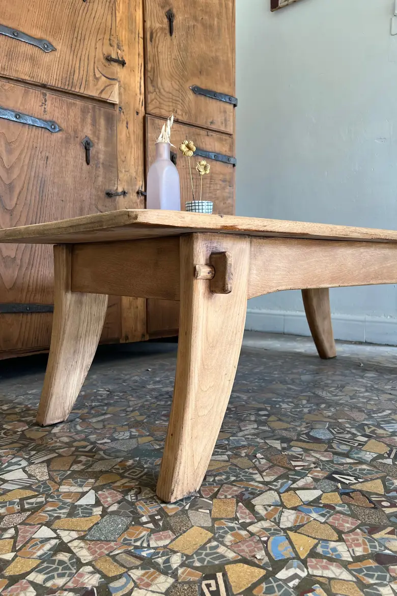 Table basse en chêne Années 50
