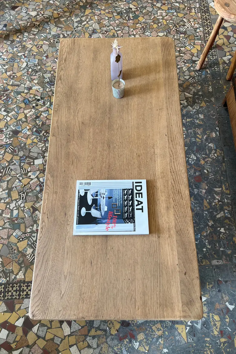 Table basse en chêne Années 50