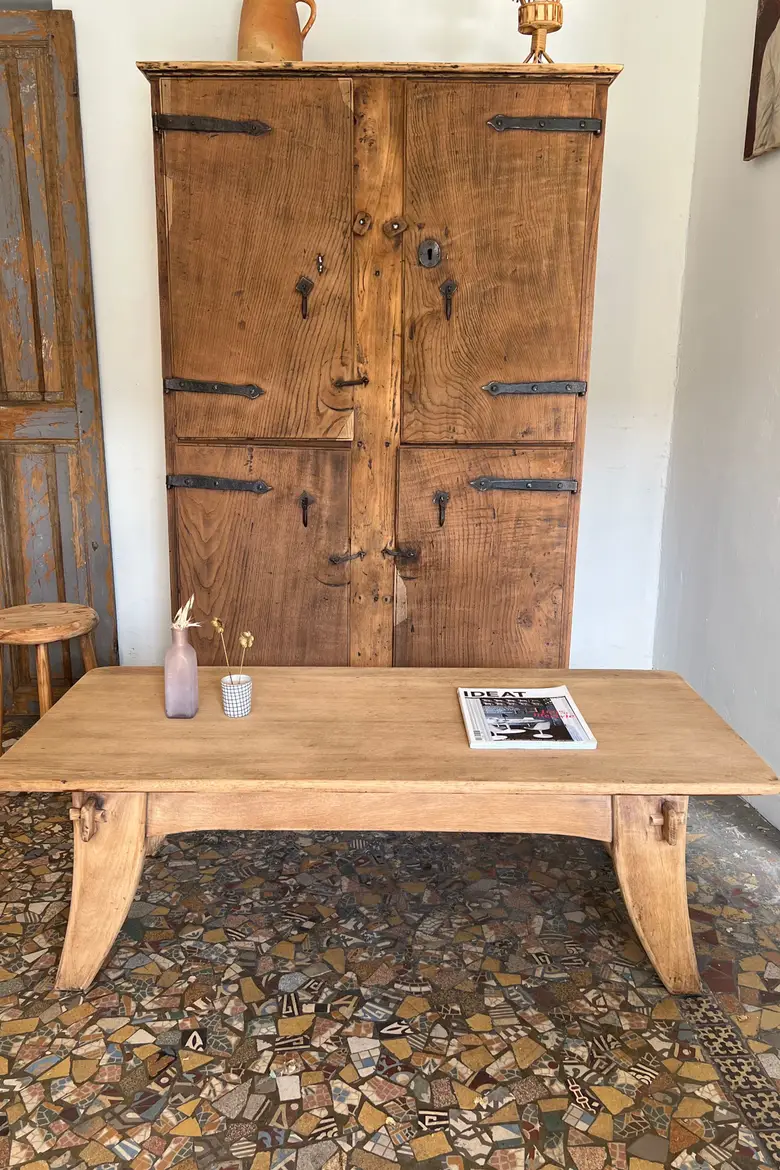 Table basse en chêne Années 50
