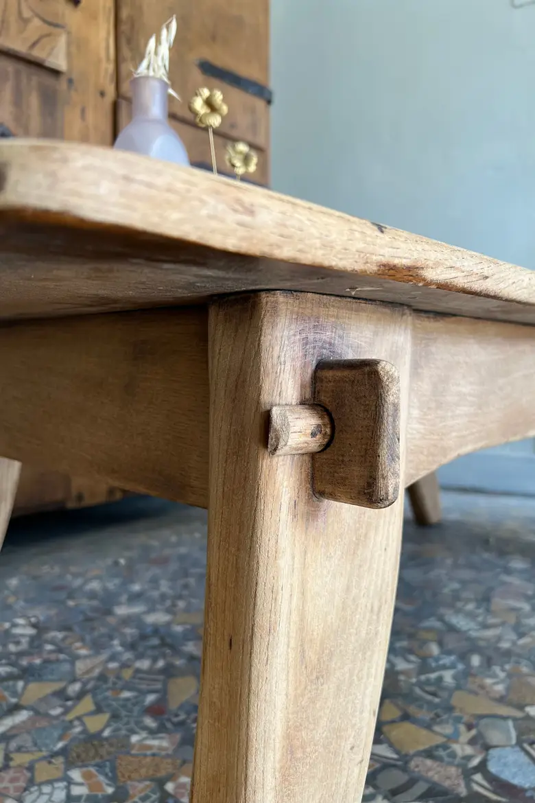 Table basse en chêne Années 50